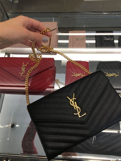 ysl grey wallet on chain|best luxury wallet on chain.